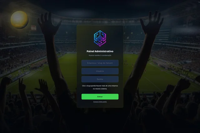 Tela de login do Sistema WSV Escola de Futebol