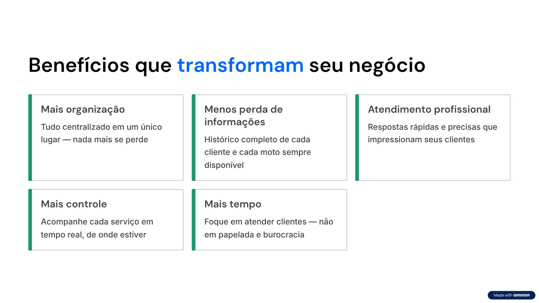 Benefícios que transformam seu negócio com o Oficina Fácil